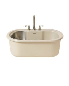 33 '' L X 22 '' W Farmhouse Kitchen Sink With Sink Grid And Strainer