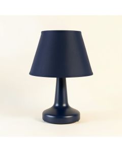 Birch Canyon Table Lamp With A Plain Fabric Shade - Navy (synthetic illustration; no displayed measurements)