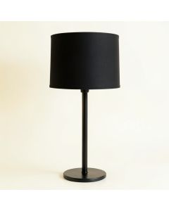 River Bend Floor Lamp With A Plain Fabric Shade - Black (synthetic illustration; no displayed measurements)