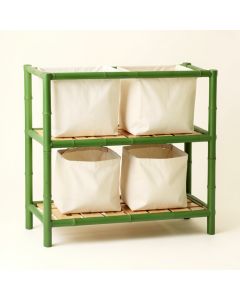 Ash Dale Laundry Sorting Station With Plain Removable Bags - Green (synthetic illustration; no displayed measurements)