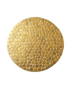 Apollo Tile Gold Glass Penny Round Mosaic Tile - 12.2 '' X 12.2 '' Sheet For Kitchen
