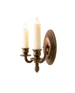 Alex 2-Light Dimmable French Antique Candle Wall Light
