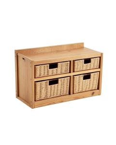 Gorton Willow Rectangle Organizer With Wall Baskets