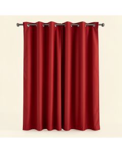 Learning Linens Red Curtain Panel 50X84 (synthetic illustration; no displayed measurements)