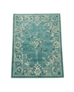 Kamberk Floral Teal Area Rug
