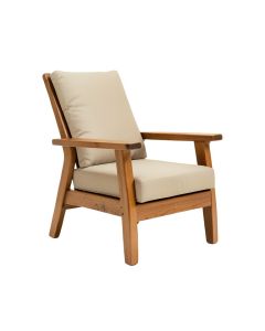 Fina Outdoor Hardwood Patio Chair With Cushions (synthetic illustration; no displayed measurements)