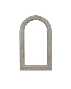 Oak Arc Framed Wall Mirror - Gray