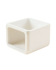Cliff Edge Empty Furniture-Style Litter Enclosure - White (synthetic illustration; no displayed measurements)