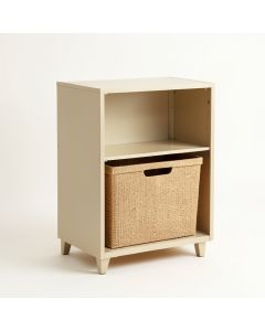 River Canyon Freestanding Pull-Out Hamper Cabinet - Beige (synthetic illustration; no displayed measurements)