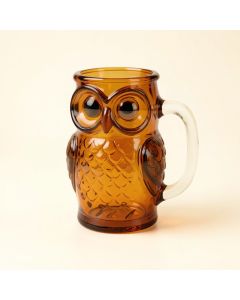 Owl 12 Oz . Glass Beer Mug (synthetic illustration; no displayed measurements)