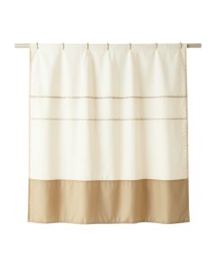 Fern Dell Shower Curtain Hanging Flat From A Plain Rod - Cream (synthetic illustration; no displayed measurements)