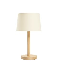 Briar Dale Table Lamp With A Plain Fabric Shade - Cream