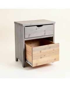 Maple Bridge Freestanding Pull-Out Hamper Cabinet - Gray (synthetic illustration; no displayed measurements)