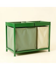 Dawn Bridge Laundry Sorting Station With Plain Removable Bags - Green (synthetic illustration; no displayed measurements)