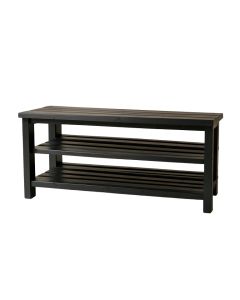 Vale Bend Shoe Storage Bench - Black