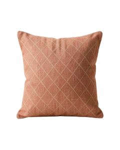 Rowan Crest Filled Accent Pillow - Terracotta