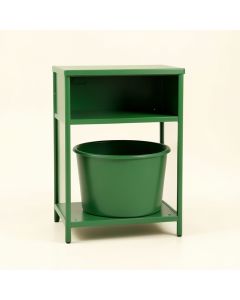 River Arc Freestanding Pull-Out Hamper Cabinet - Green (synthetic illustration; no displayed measurements)