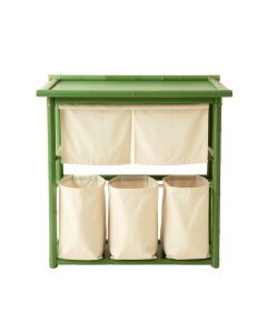 Pine Brook Laundry Sorting Station With Plain Removable Bags - Green (synthetic illustration; no displayed measurements)