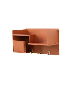 Field Bluff Wall-Mounted Entryway Organizer Shelf - Terracotta