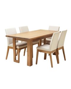Haan Butterfly Leaf Rubberwood Solid Wood Dining Set