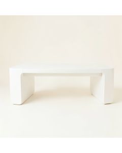 Dawn Field Indoor Bench - White (synthetic illustration; no displayed measurements)