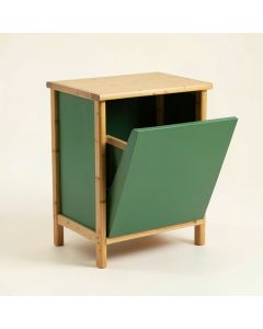 Sage Canyon Freestanding Pull-Out Hamper Cabinet - Green (synthetic illustration; no displayed measurements)