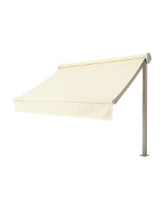 118.1 '' W Manual Retraction Side Awning In Cream