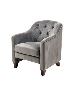 Borgella Tufted Velvet Side Chair In Gray (synthetic illustration; no displayed measurements)