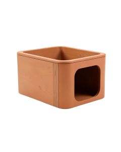 Cliff Arc Empty Furniture-Style Litter Enclosure (synthetic illustration; no displayed measurements)