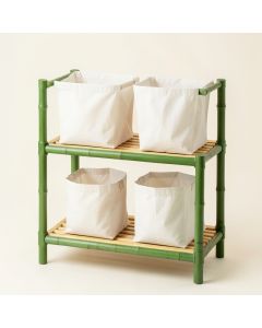Vale Arc Laundry Sorting Station With Plain Removable Bags - Green (synthetic illustration; no displayed measurements)