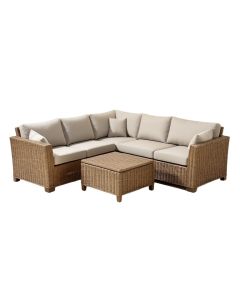 Caverna Patio 8 Piece Rattan Sectional Seating Group With Cushions (synthetic illustration; no displayed measurements)