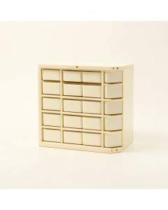 Cedar Dale Small-Parts Storage Drawer Cabinet - Ivory (synthetic illustration; no displayed measurements)