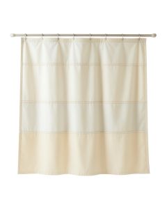 Willow Brook Shower Curtain Hanging Flat From A Plain Rod - Ivory (synthetic illustration; no displayed measurements)