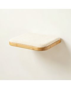 Dune Crest Wall-Mounted Cat Perch - Ivory (synthetic illustration; no displayed measurements)