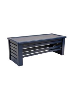 Summit Bluff Narrow Outdoor Storage Bench - Navy (synthetic illustration; no displayed measurements)