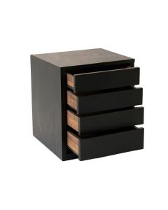 Vale Crest Small-Parts Storage Drawer Cabinet - Black (synthetic illustration; no displayed measurements)