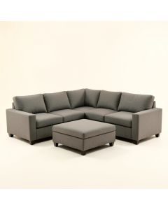 Clarita 158 '' Wide Symmetrical Modular Corner Sectional With Ottoman (synthetic illustration; no displayed measurements)