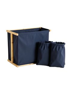 Field Crest Laundry Sorting Station With Plain Removable Bags - Navy