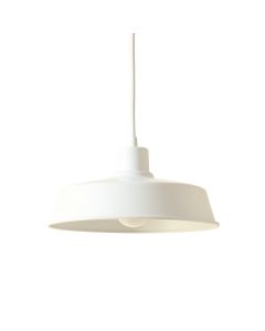Olive Brook Pendant Light Suspended From One Plain Cable - White (synthetic illustration; no displayed measurements)