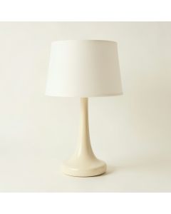 Moss Bridge Table Lamp With A Plain Fabric Shade - Ivory (synthetic illustration; no displayed measurements)