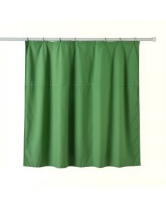 Glen Branch Shower Curtain Hanging Flat From A Plain Rod - Green (synthetic illustration; no displayed measurements)