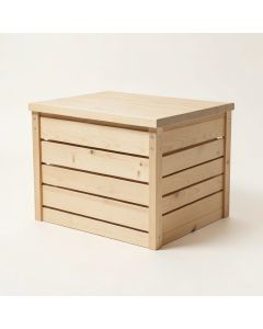 Sage Arc Closed Outdoor Storage Box - Beige (synthetic illustration; no displayed measurements)