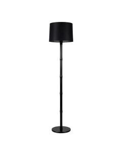 Dune Bluff Floor Lamp With A Plain Fabric Shade - Black (synthetic illustration; no displayed measurements)