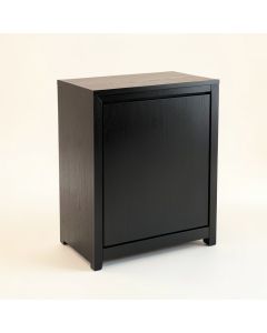 Aspen Crest Freestanding Pull-Out Hamper Cabinet - Black (synthetic illustration; no displayed measurements)