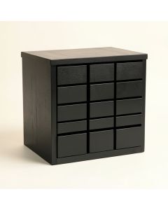 Harbor Crossing Small-Parts Storage Drawer Cabinet - Black (synthetic illustration; no displayed measurements)