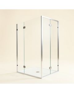 Aqua Fold 13.75 '' W X 72 '' H Pivot Semi-Frameless Shower Door (synthetic illustration; no displayed measurements)