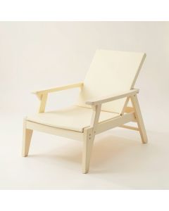 Hill Crest Outdoor Lounge Chair - Cream (synthetic illustration; no displayed measurements)