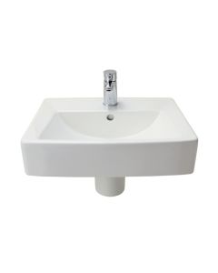 Frame White Ceramic Rectangular Drop-In Bathroom Sink With Overflow (synthetic illustration; no displayed measurements)