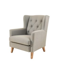 Allis 30.36 '' Wide Tufted Polyester Wingback Chair (synthetic illustration; no displayed measurements)