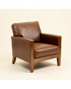 Faux Leather Armchair (synthetic illustration; no displayed measurements)